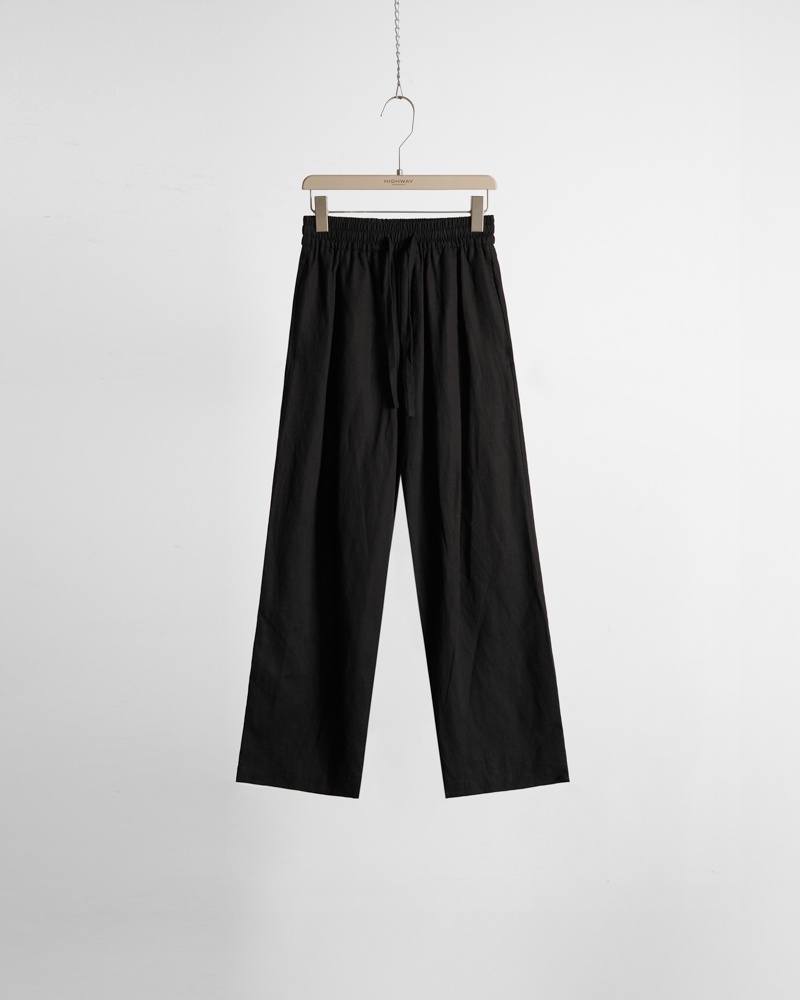 Quần Linen - Quinton - Relaxed Fit - Đen