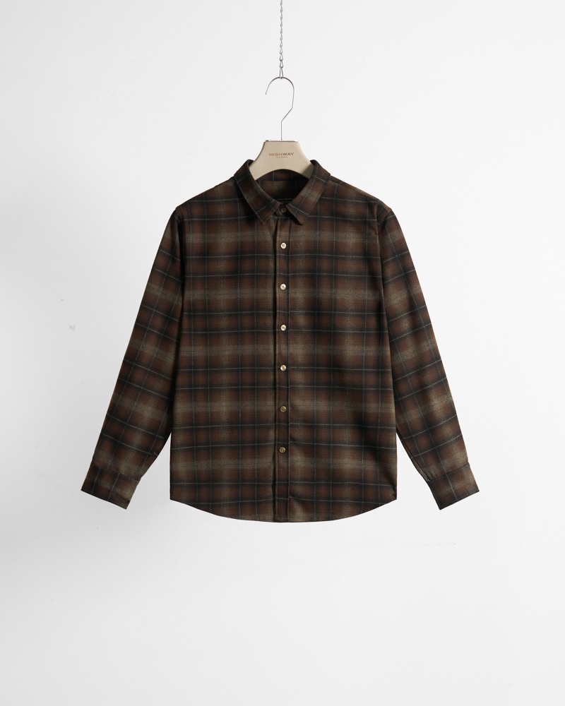 Áo Sơ Mi Flannel - Gerty - Regular Fit - Kẻ Nâu