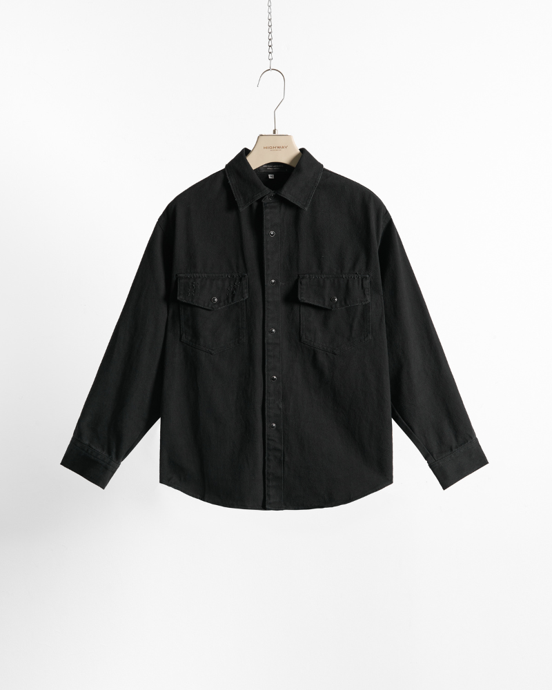 Áo Khoác Denim - Cotter - Relaxed Fit - Đen