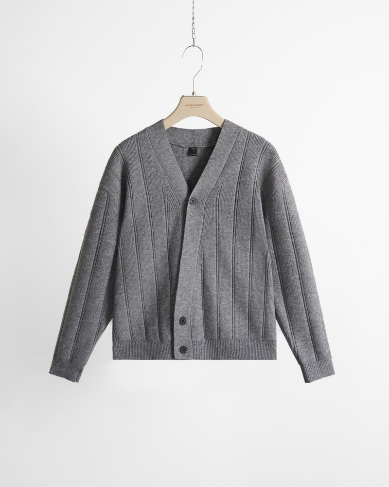 Áo Cardigan Premium - Belamy - Relaxed Fit - Ghi