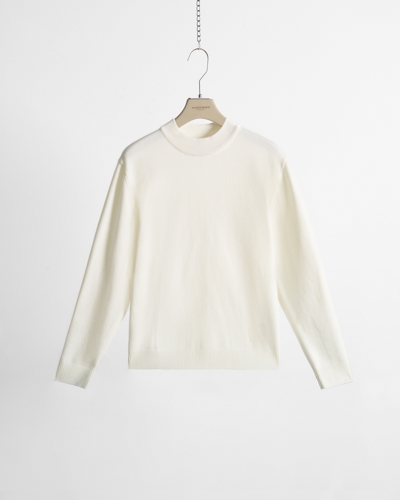 Áo Len - Billy - Cổ 3 CM - Regular Fit - Trắng