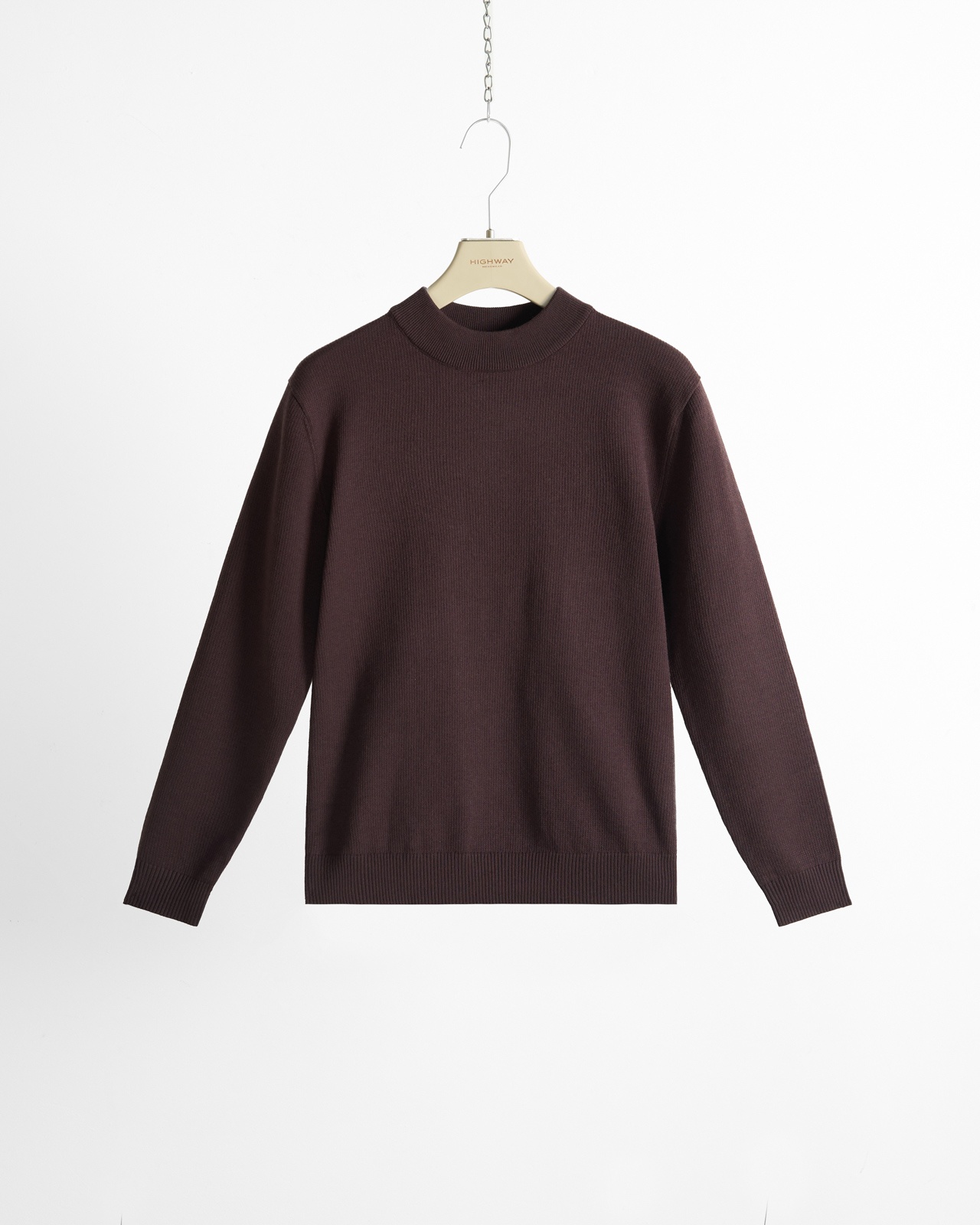 Áo Len - Billy - Cổ 3 CM - Regular Fit - Nâu Đỏ