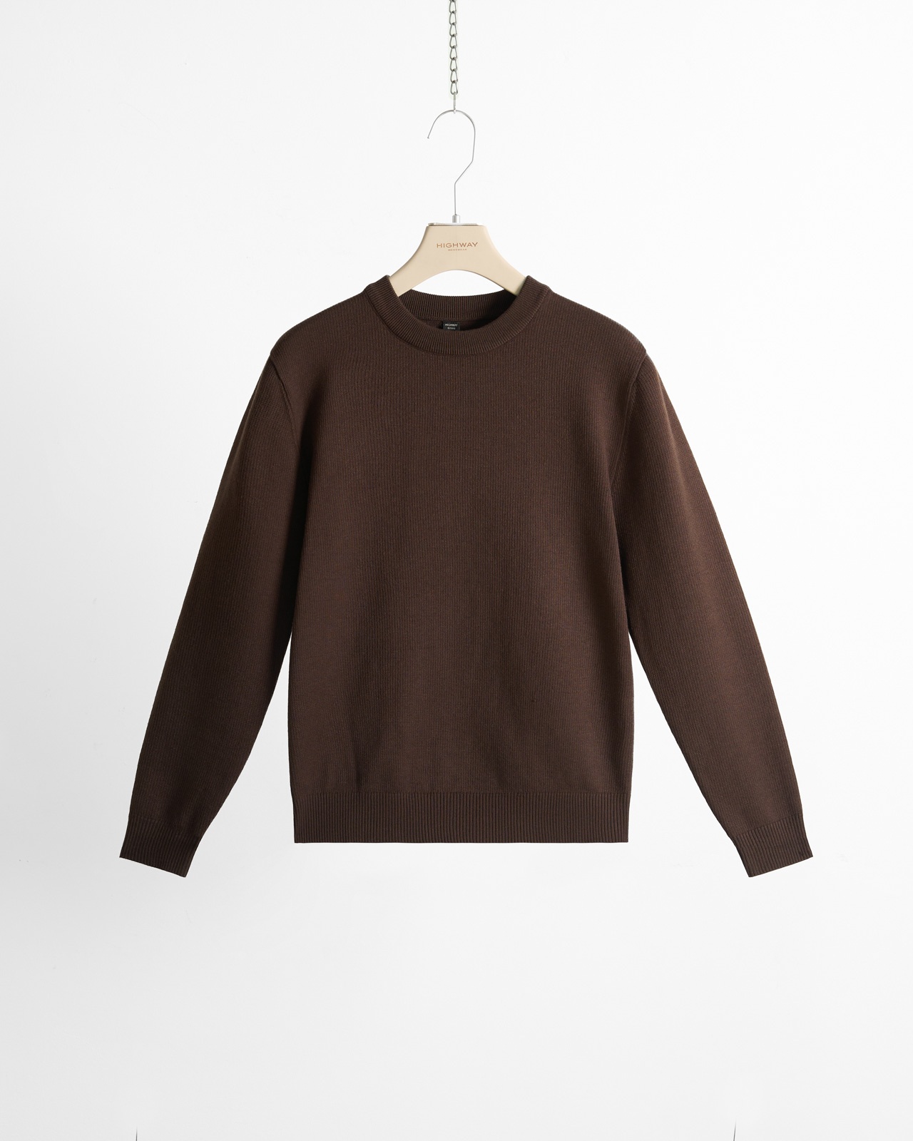 Áo Len - Billy - Cổ Tròn - Regular Fit - Nâu Đậm