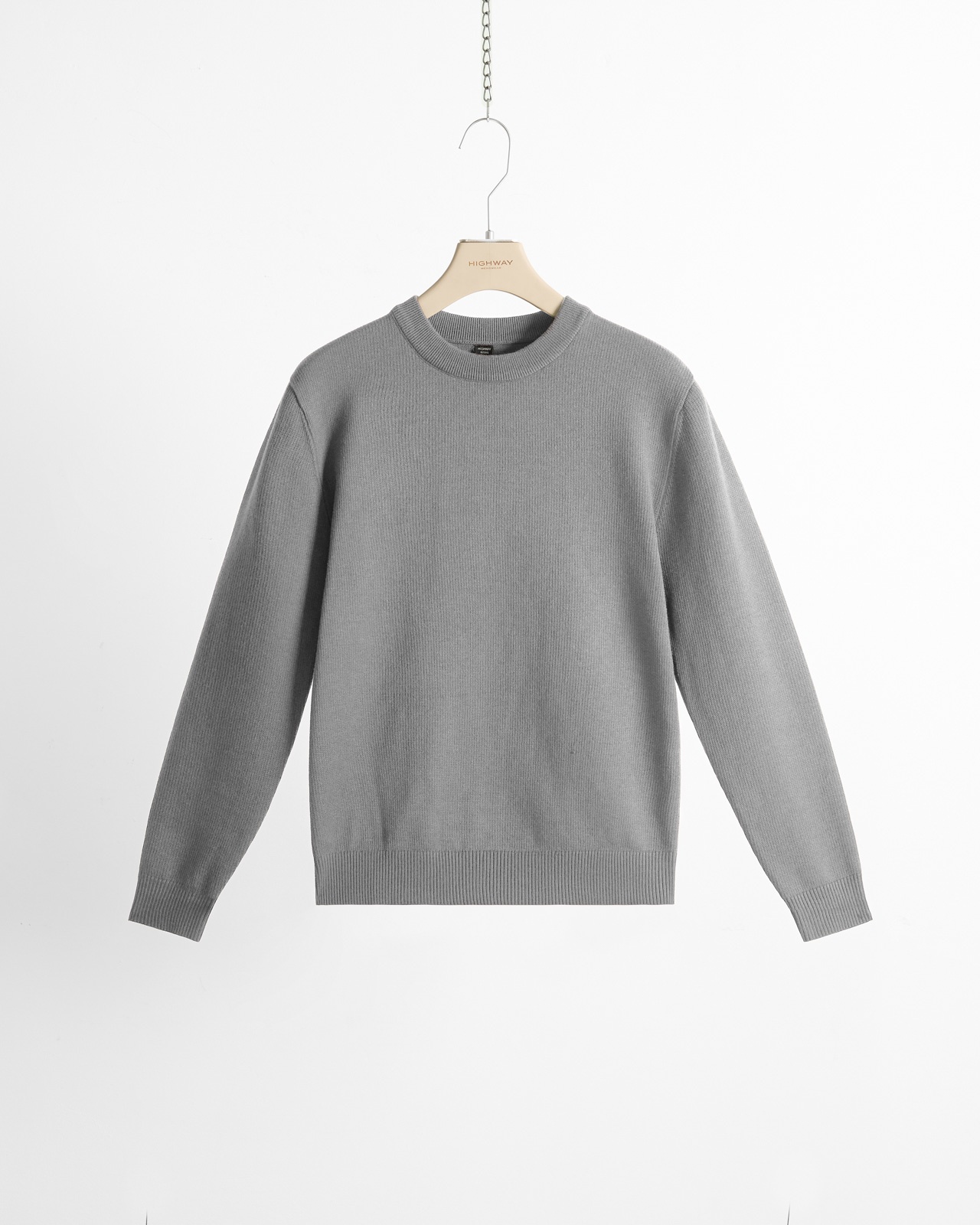 Áo Len - Billy - Cổ Tròn - Regular Fit - Ghi Nhạt - XL