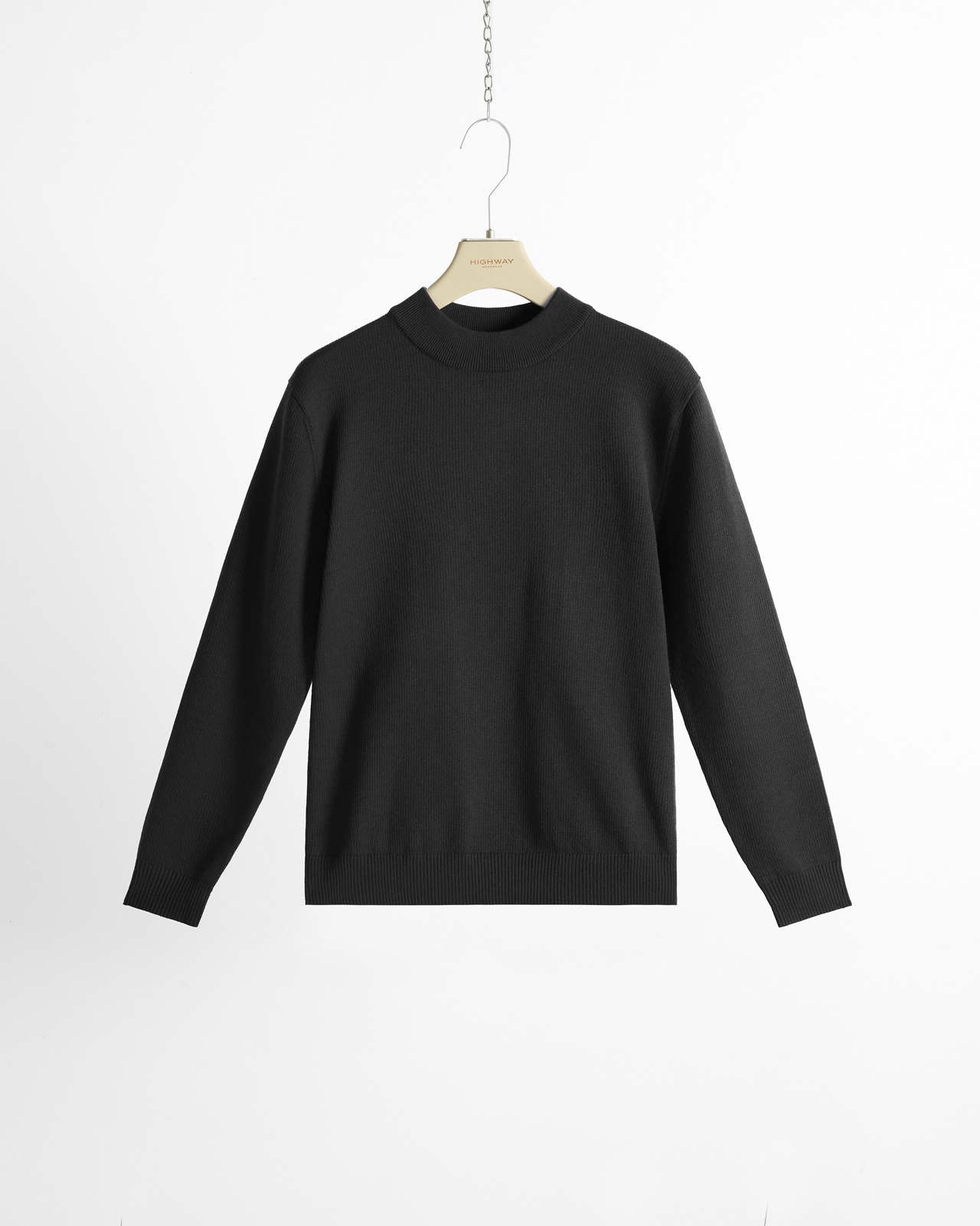 Áo Len - Billy - Cổ 3 CM - Regular Fit - Đen