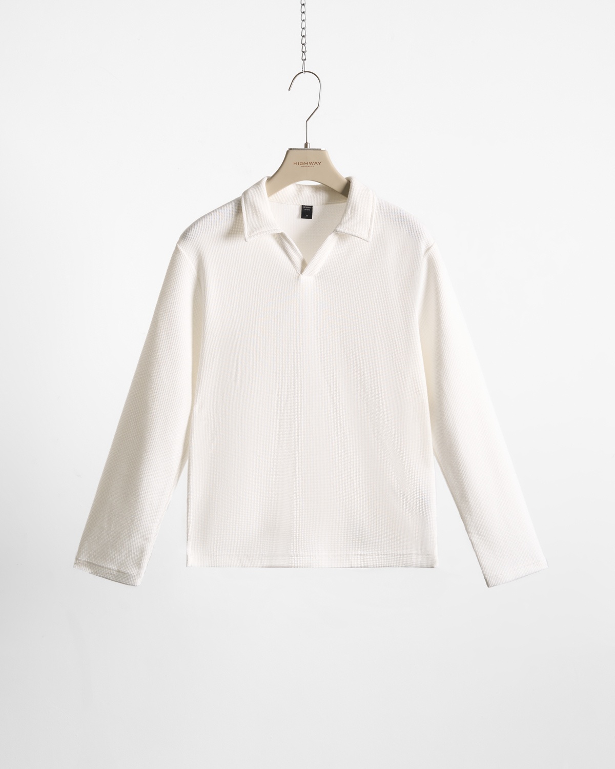 Áo Polo Dài Tay - Josha - Relaxed Fit - Trắng