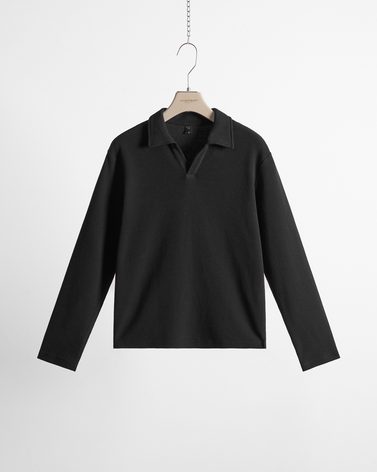 Áo Polo Dài Tay - Josha - Relaxed Fit - Đen