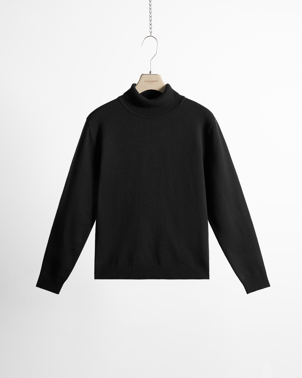 Áo Len - Billy - Cổ Lọ - Regular Fit - Đen