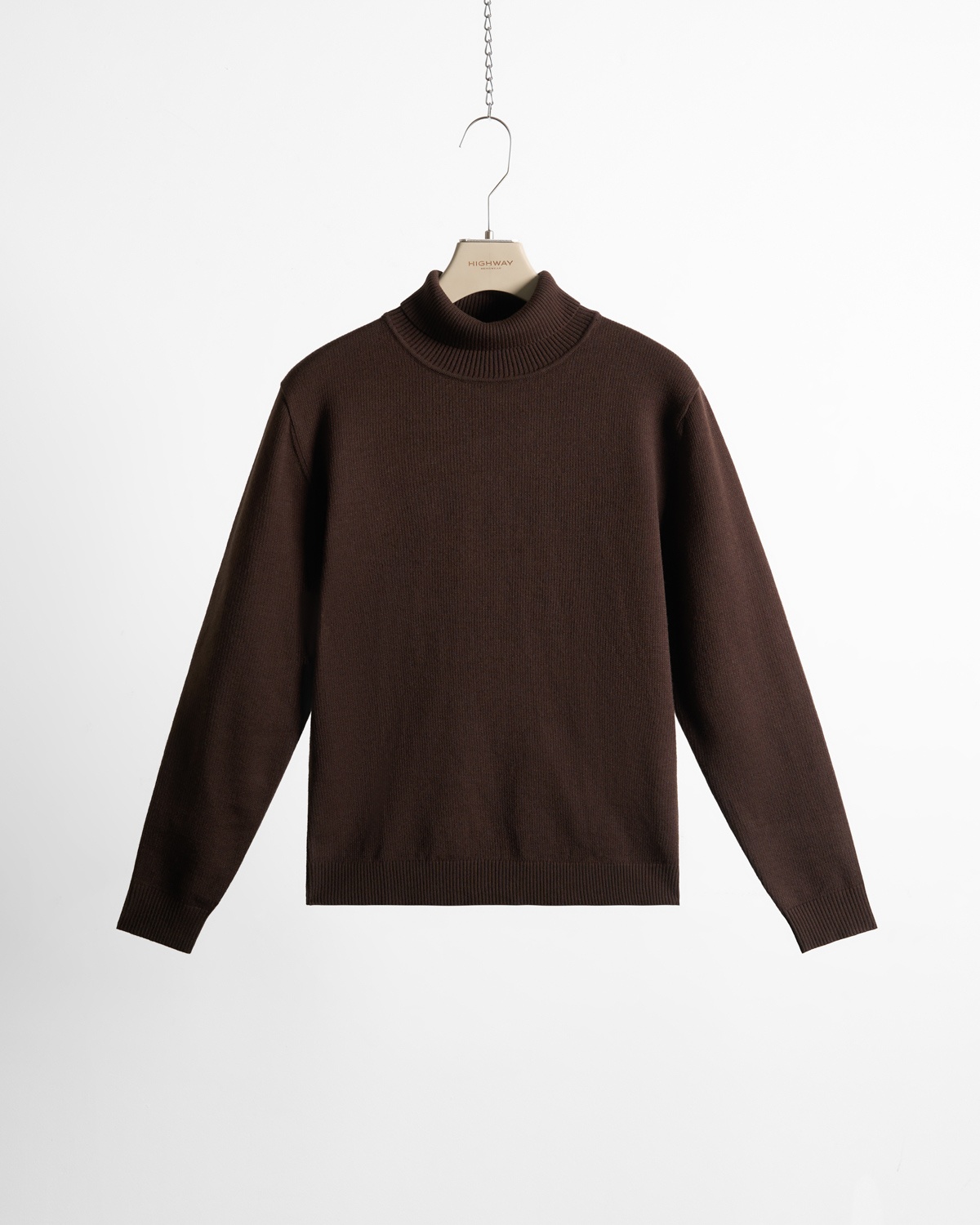 Áo Len - Billy - Cổ Lọ - Regular Fit - Nâu Đậm