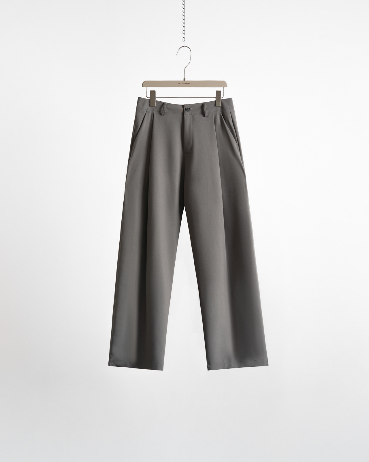 Quần Vải - Rene - Loose Fit - Ghi