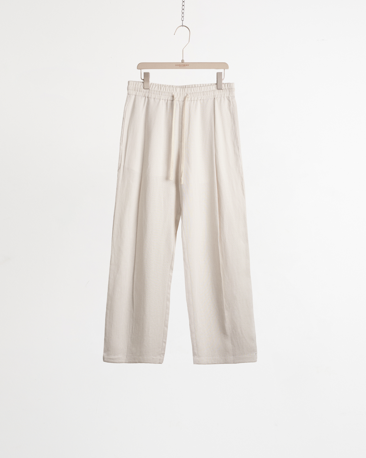 Quần Linen - Quinton - Relaxed Fit - Ghi