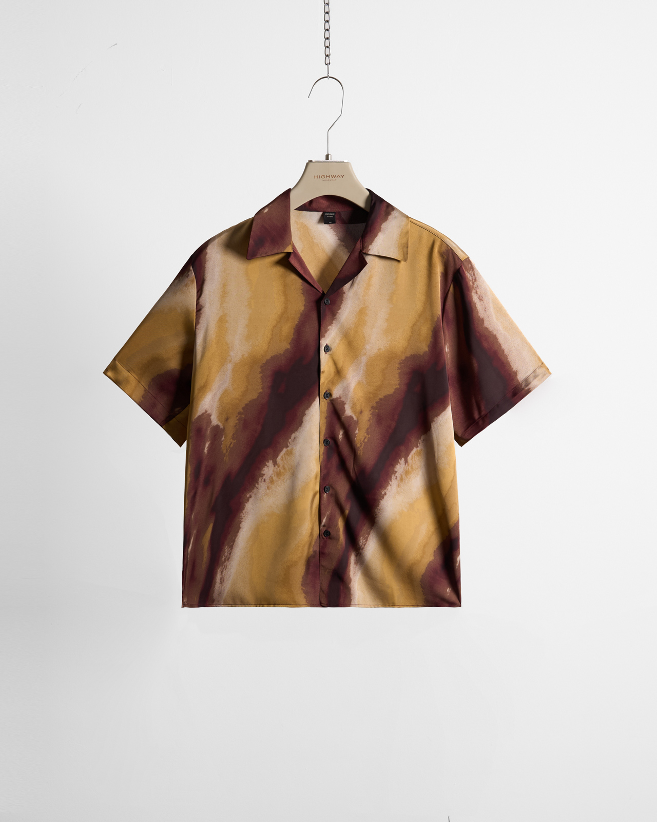 Sơ Mi Cuban - Wood Veneer - Boxy Fit - Nâu