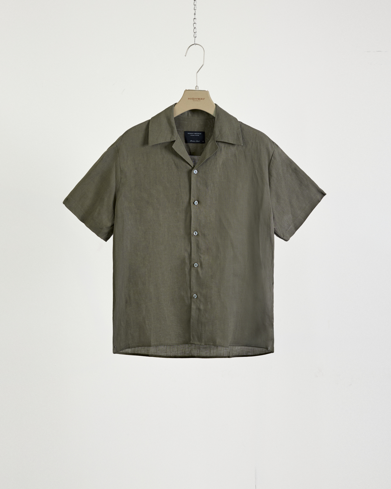 Sơ Mi Ngắn Tay Premium - Gabriel - Boxy Fit - Rêu