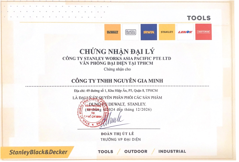 Chứng nhận đại lý