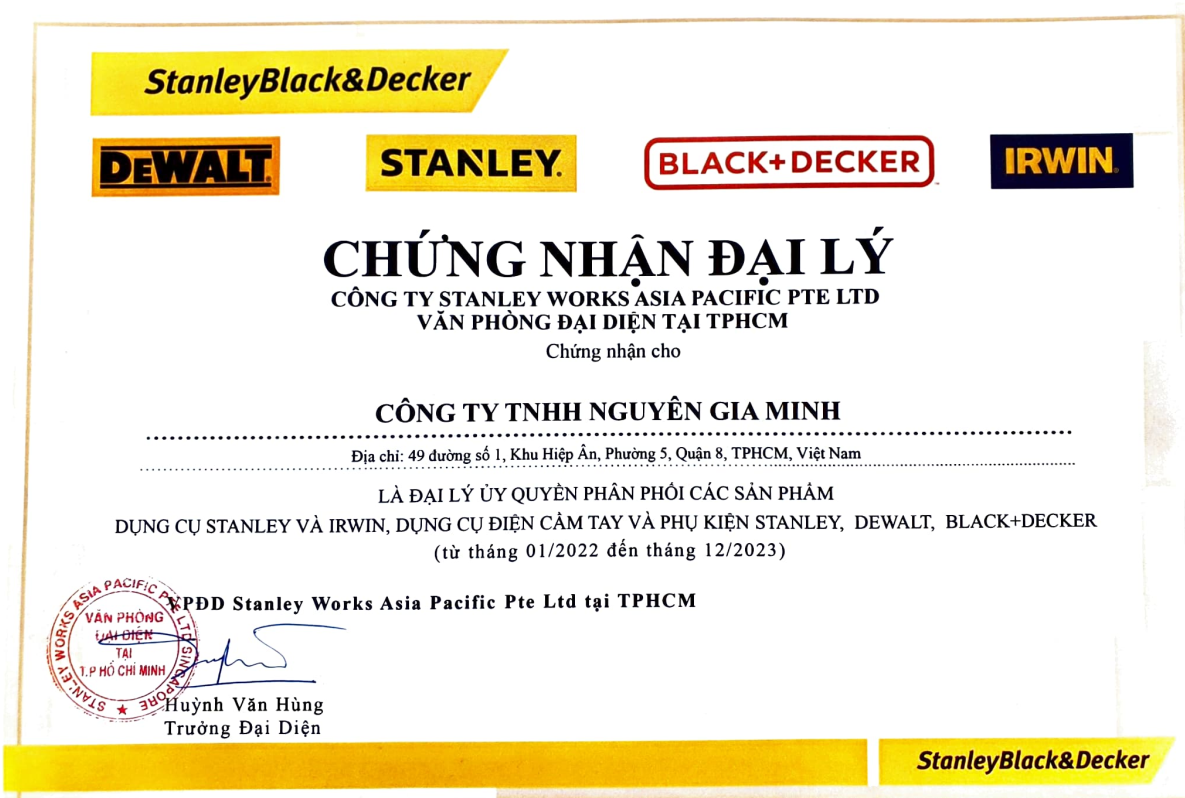 Chứng nhận đại lý