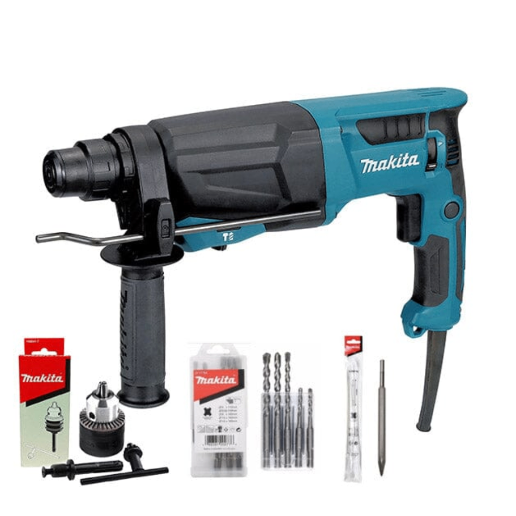 Máy khoan búa 3 chức năng 800W | 26MM Makita HR2670X5 (Kèm phụ kiện) - CHÍNH HÃNG
