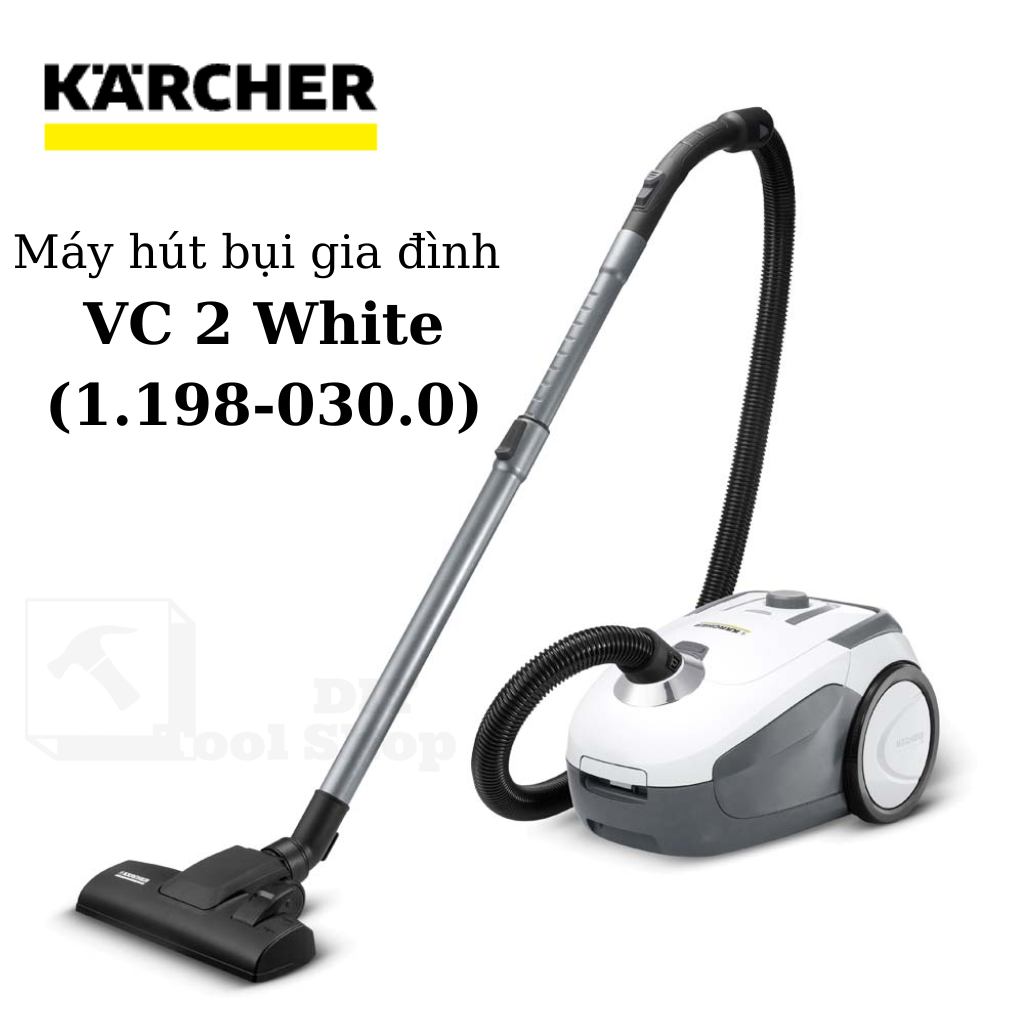 Máy Hút Bụi Gia Đình Nhỏ Gọn & Hiệu Năng Cao Karcher VC 2 – White (1.198-030.0)
