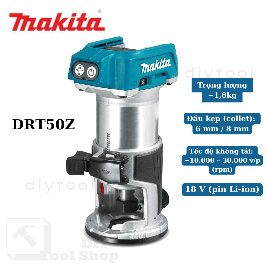 Makita DRT50Z – Máy đánh cạnh/phay cạnh pin 18V LXT – Hiệu suất cao, linh động không dây ( ONLY BODY )