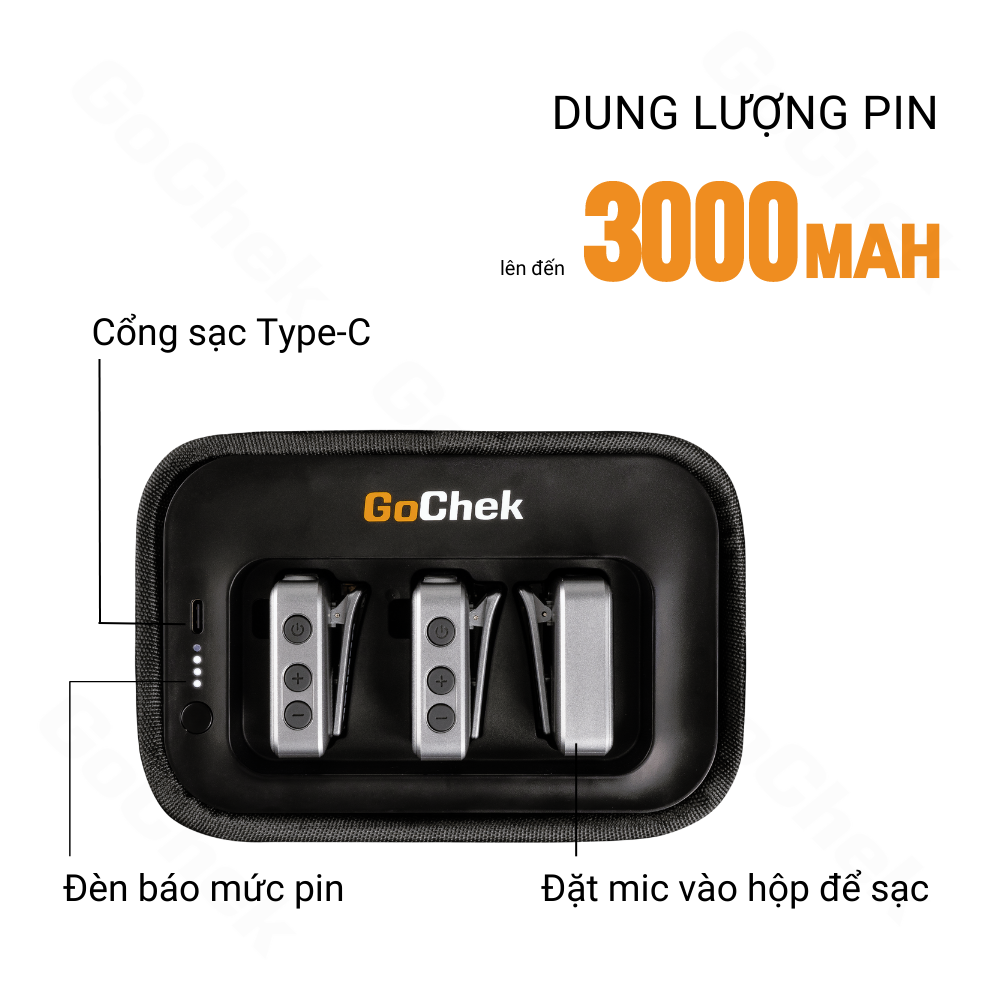 Micro GOCHEK Ultra Plus D - Thiết bị thu âm chuyên nghiệp GoChek tích hợp sử dụng đa thiết bị đa chức năng, Mic thu âm không dây GoChek Ultra Plus