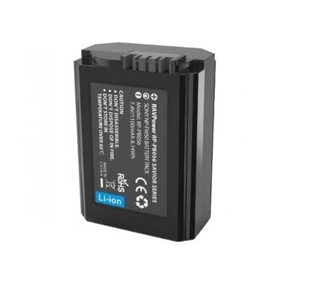 Pin SONY NP-FW50 - RAVPOWER (NEW Dock Sạc Nhanh - Màn Hình Báo Sạc LCD) CHO MÁY SONYNEX 3/5/7, SLT-A, DSC-RX10, Alpha A6000, A6300, A6400, A6500, A7, A7 II