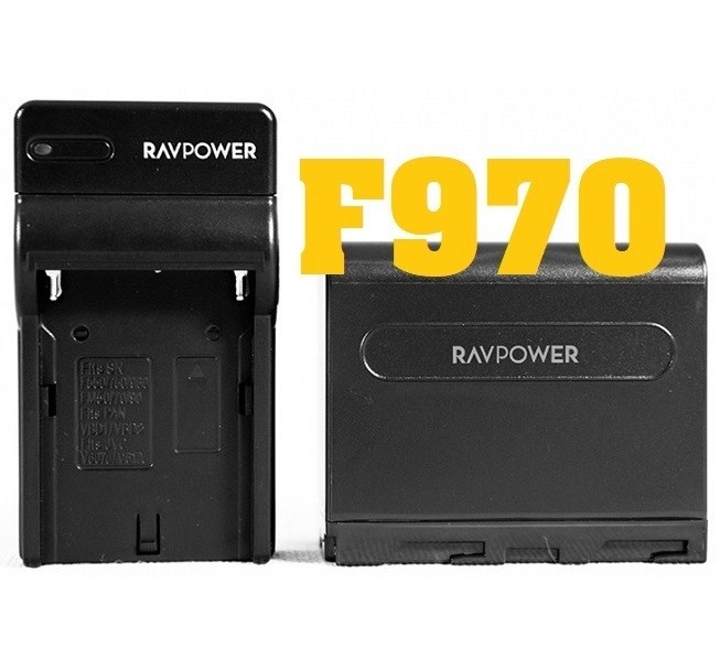 Bộ pin sạc Ravpower NP-F970 for Sony F960, F950, F550, F750, FM50, FM70, FM90, PAN VDB1, VDB2, JVC V607u, V617u,.....