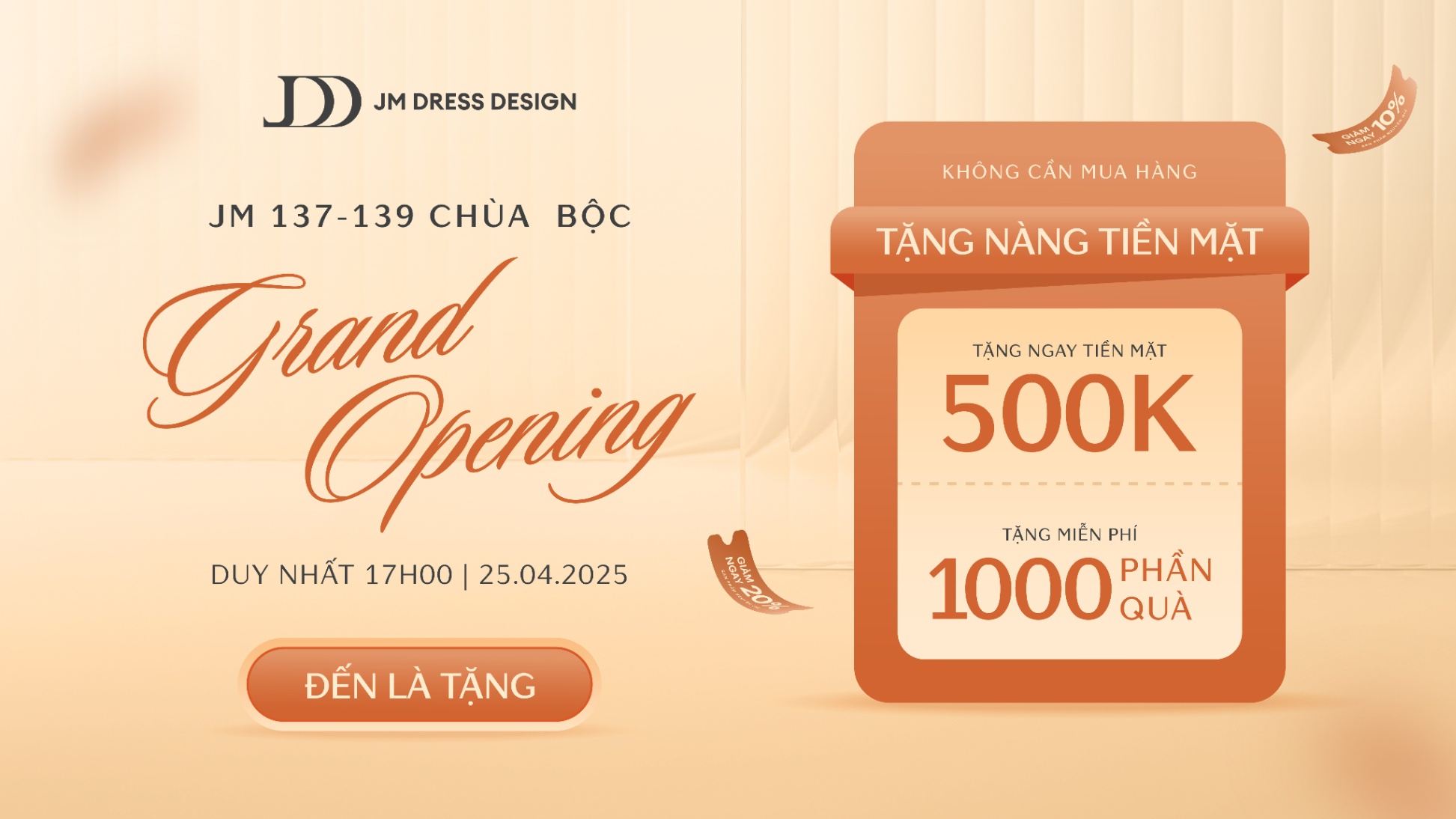 Khai Trương JM 137-139 Chùa Bộc - Dấu Ấn Thập Kỷ Với Nhiều Quà Tặng Hấp Dẫn!