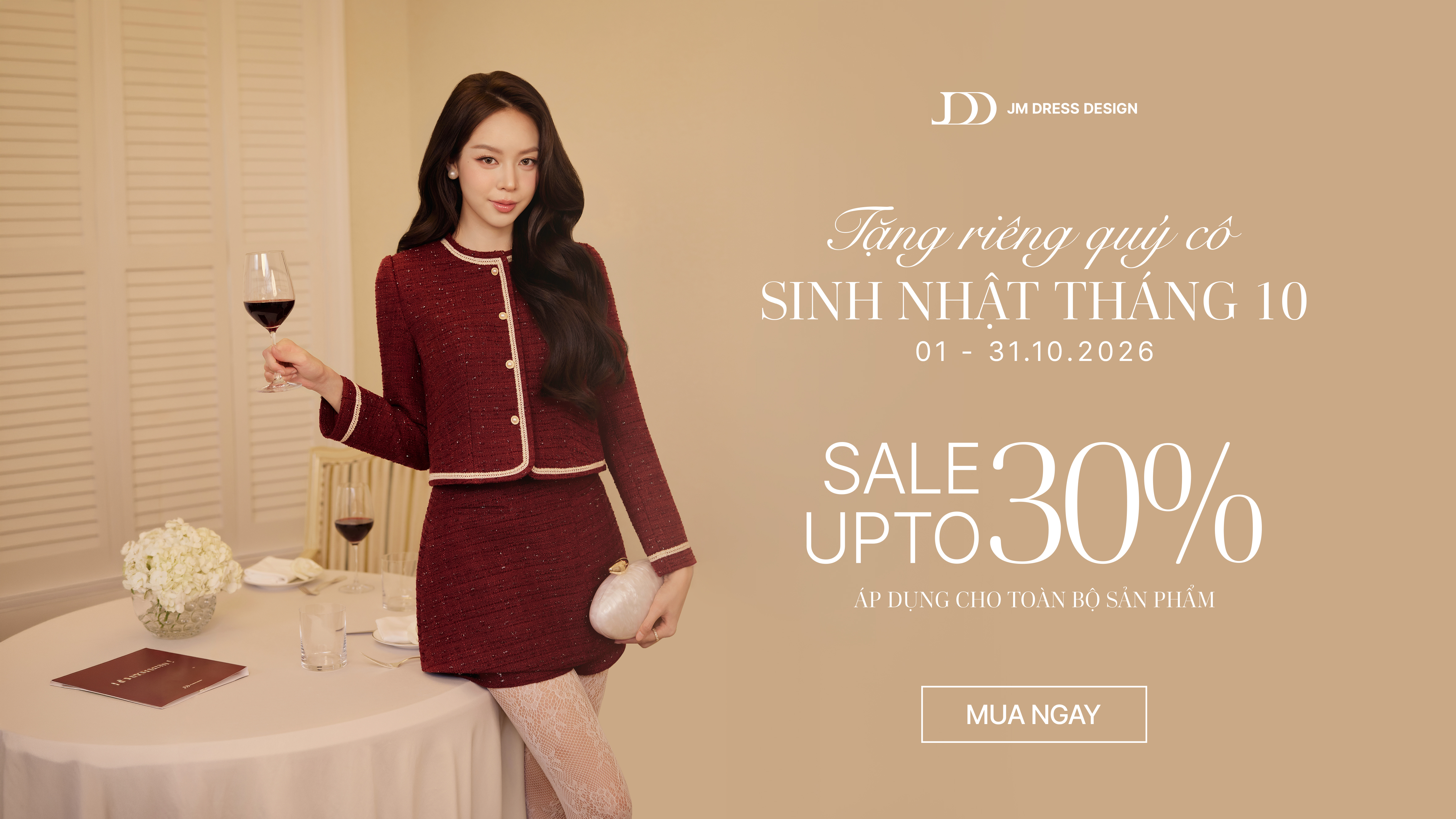 ƯU ĐÃI GIẢM 30% CHO NÀNG CÓ SINH NHẬT TRONG THÁNG 10