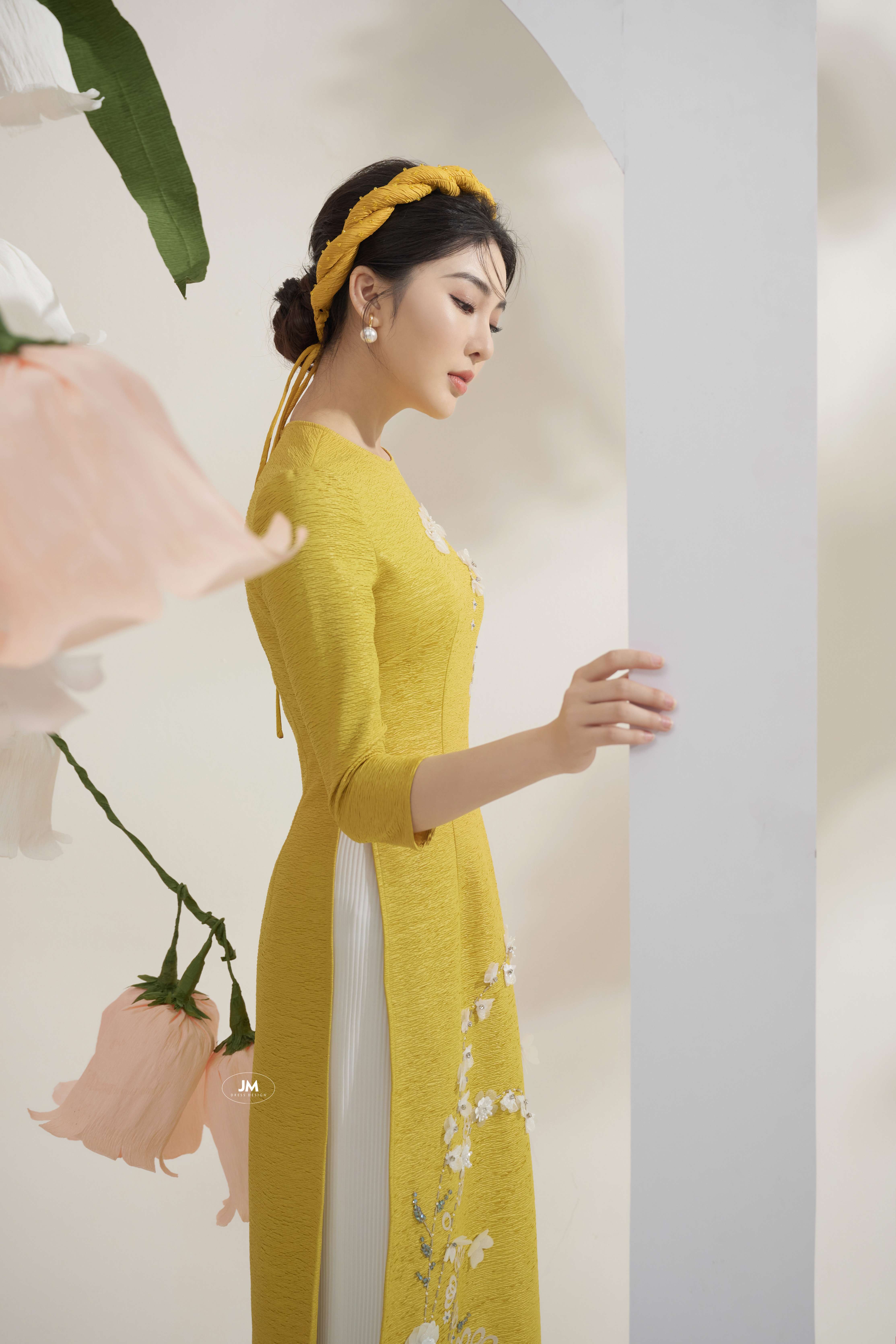 Quần dập li áo dài