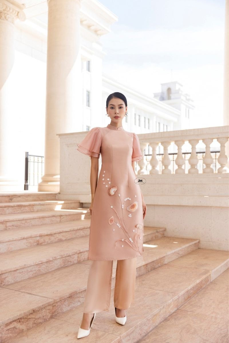 Quần áo dài suông lụa