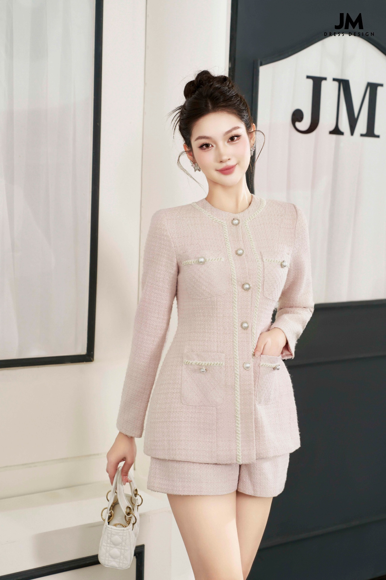Áo Tweed đính ngọc