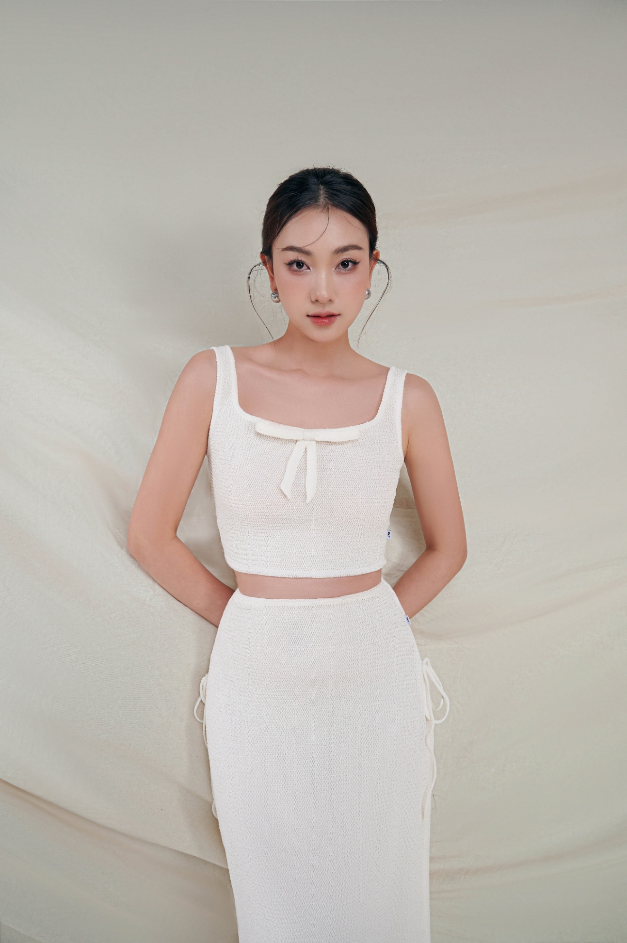 Áo 2 dây croptop cài nơ