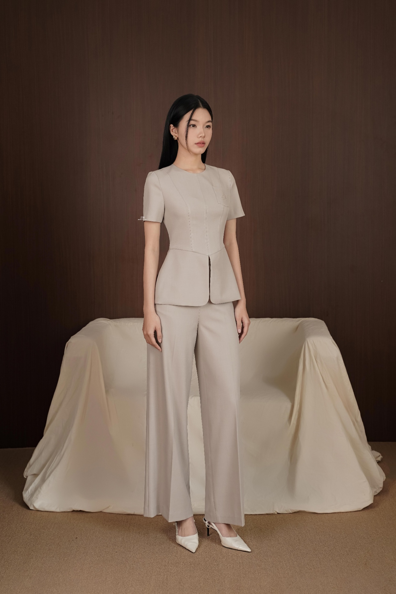 Quần cạp liền ống rộng