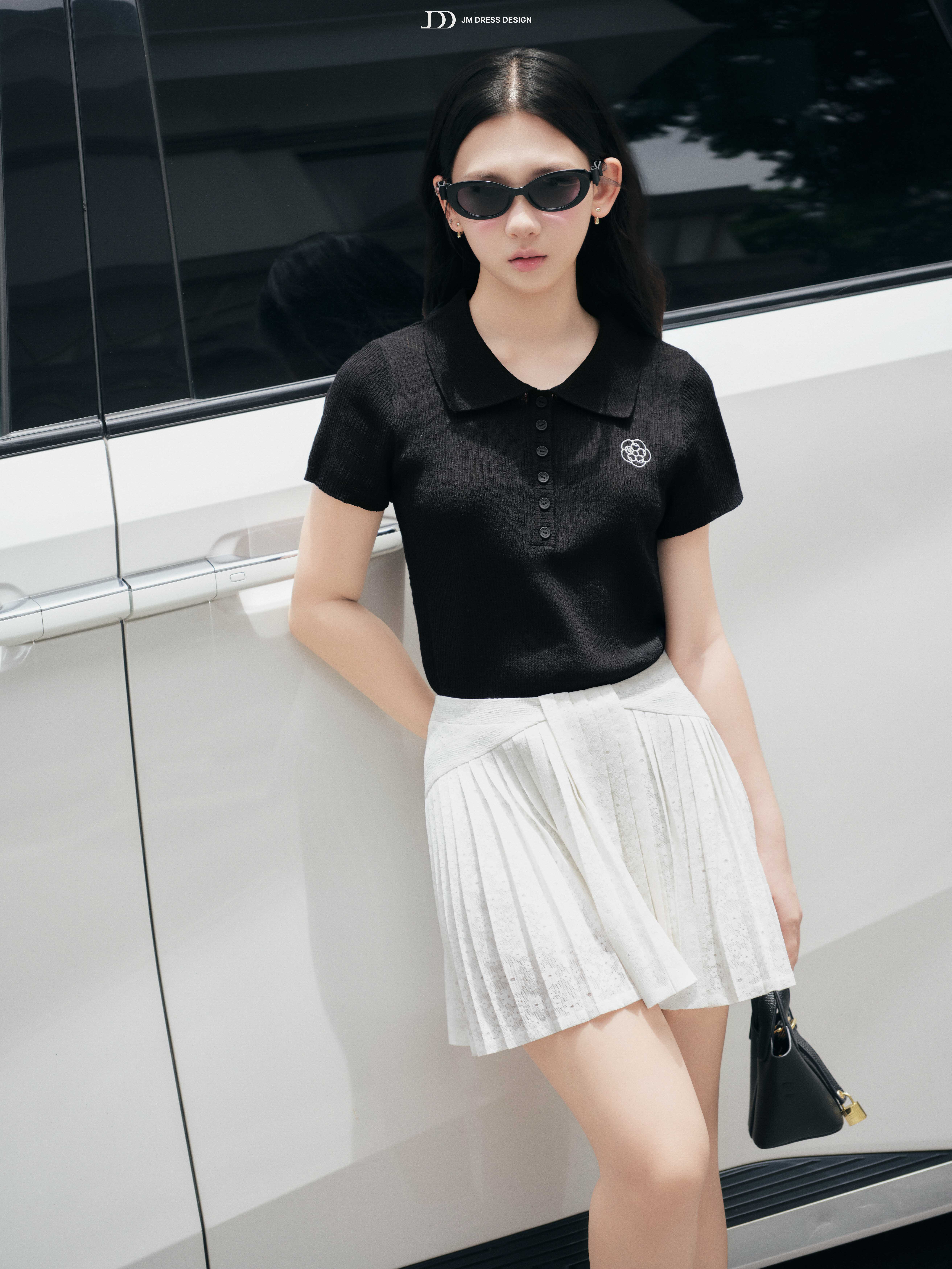 Áo kiểu cổ polo cộc tay