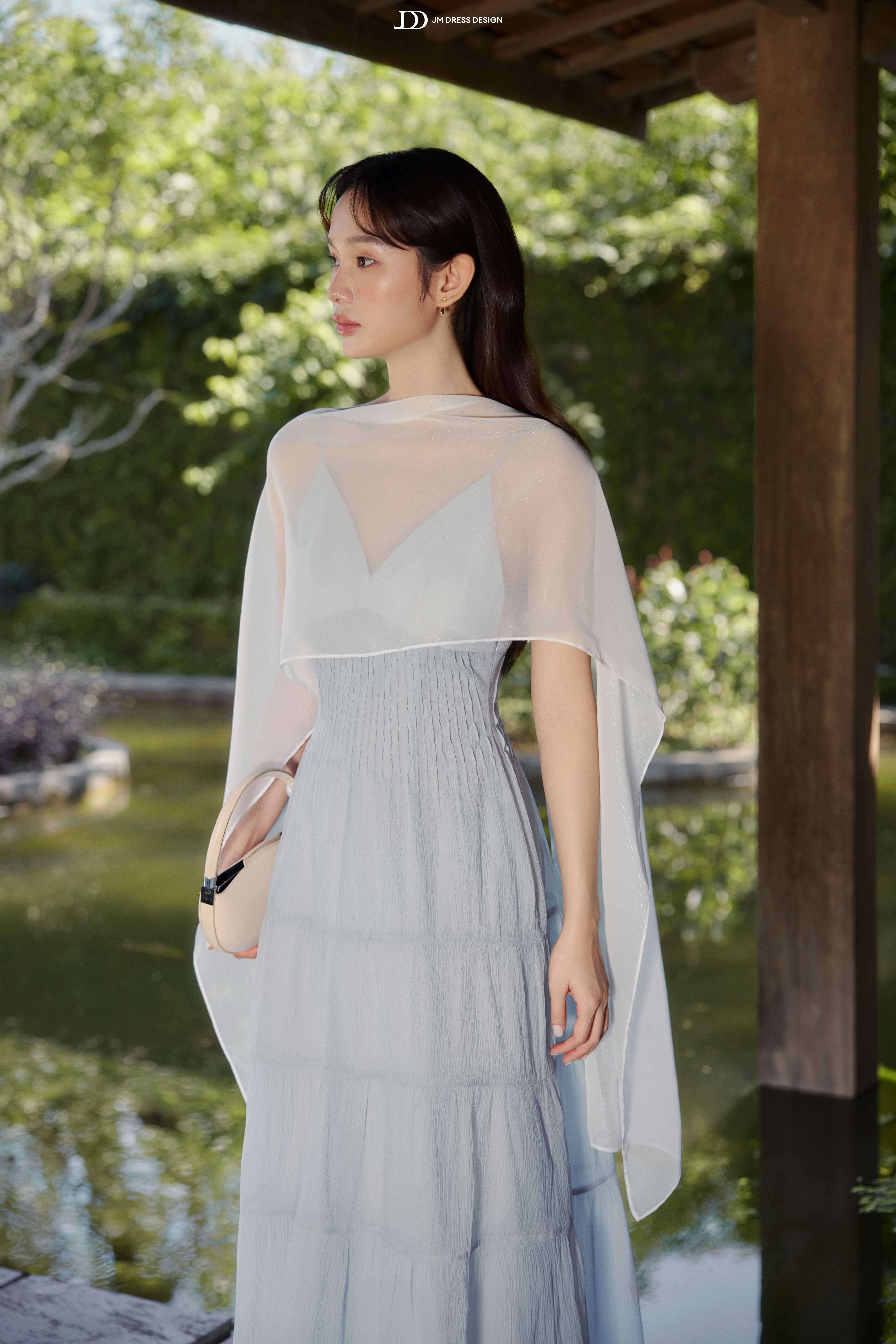Đầm Xuân Hè 2 dây nhún tầng dài