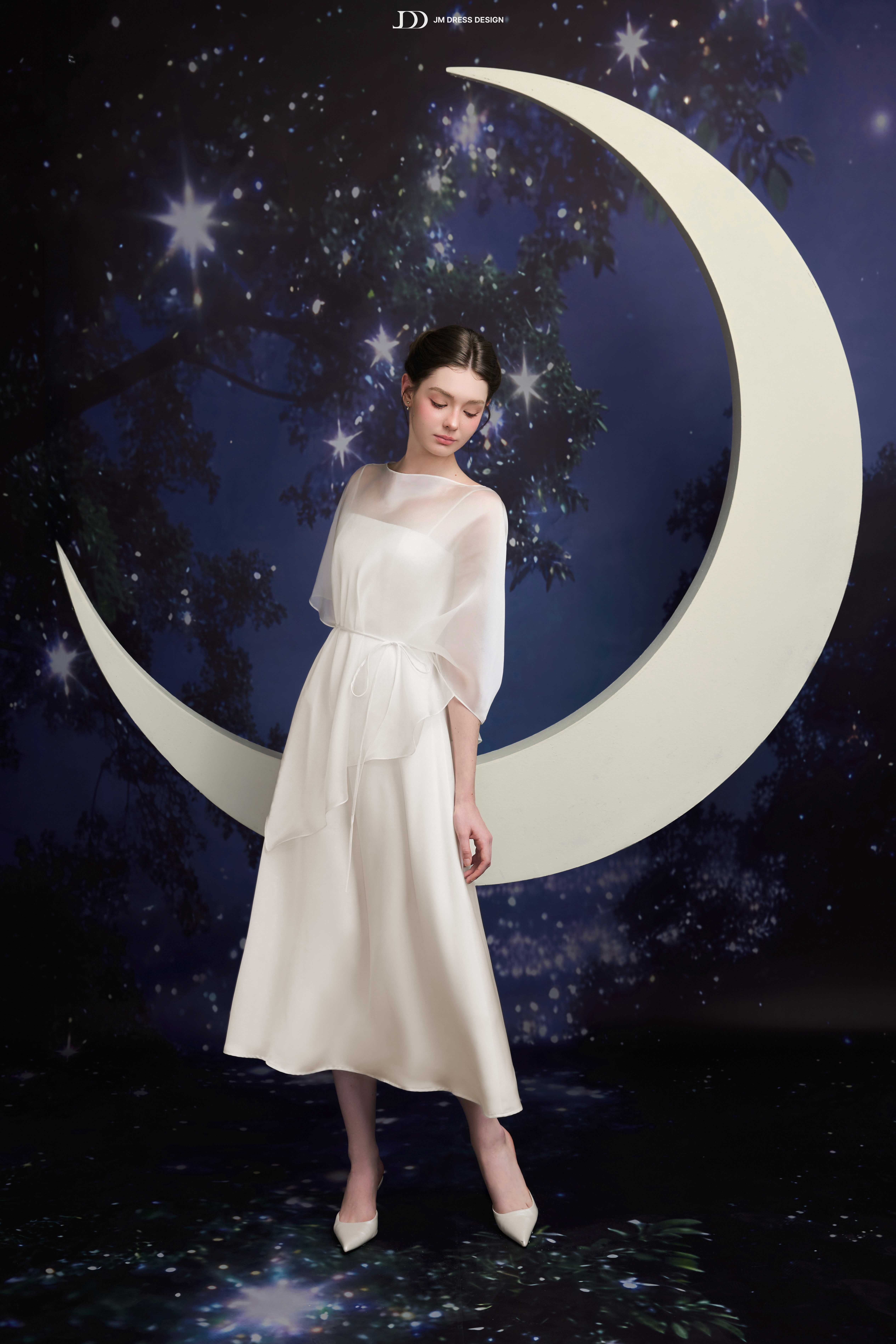 Đầm xuân hè dáng dài 2 dây phối áo choàng