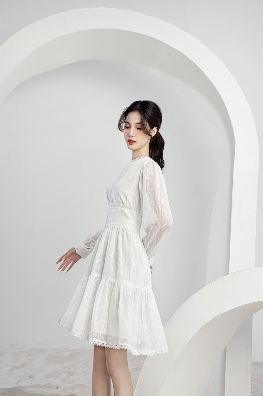 Váy thiết kế chiết eo, cổ sơ mi phong cách hàng quốc - Chân váy |  ThờiTrangNữ.vn