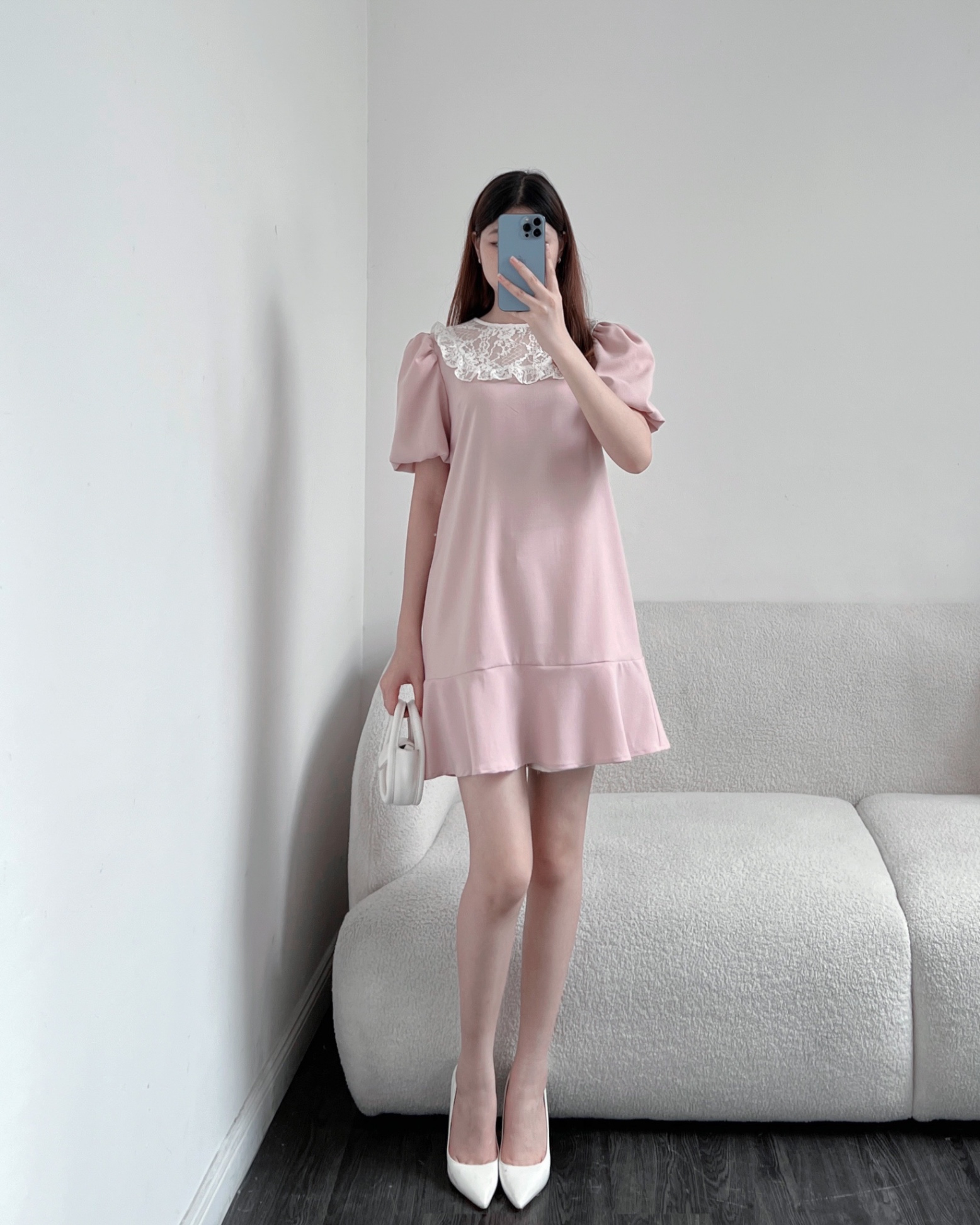 Áo yếm hồng đính nơ ELPIS – Hizu Dress Up