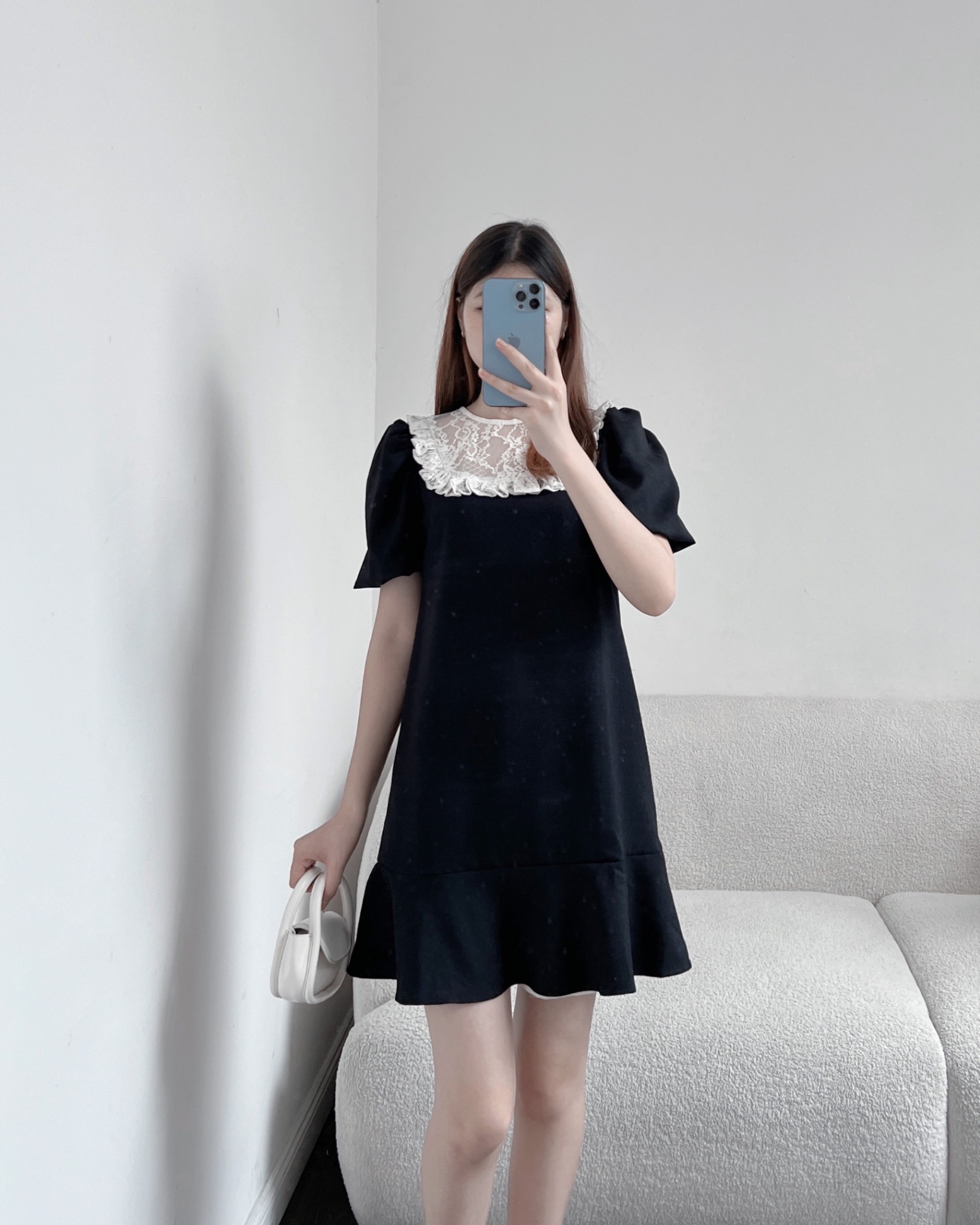 Váy yếm vải màu đen 2 dây bèo form dài cài nút trước 68299 size lớn | Quần  áo size lớn | Quần áo ngoại cỡ | Shop size lớn