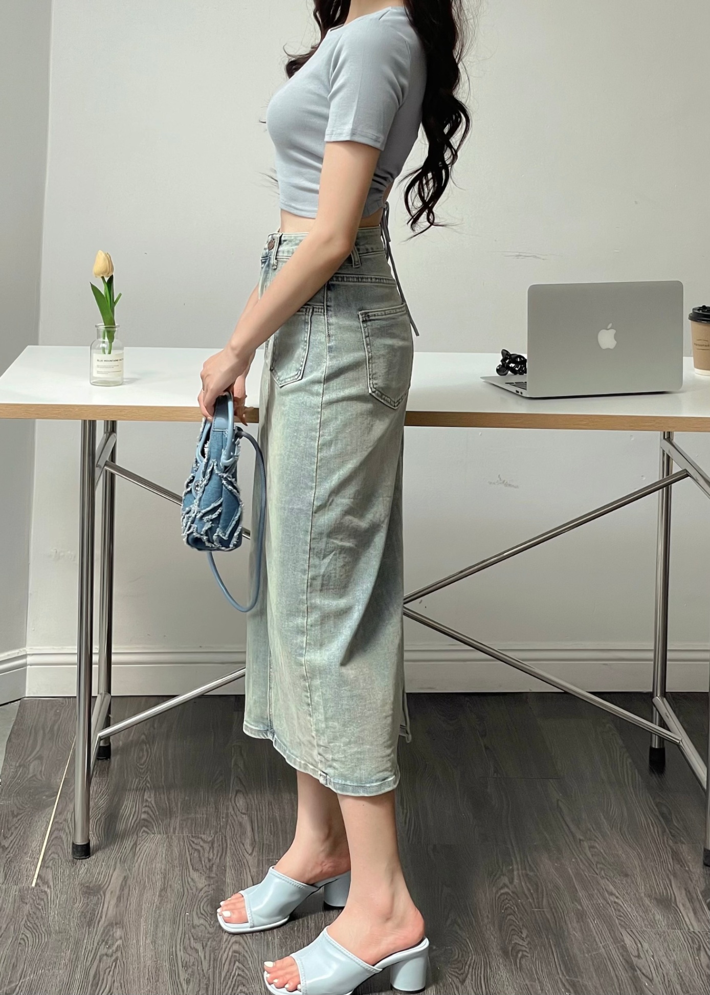 Chân váy bò xòe dáng dài - CVBEO003C | Shopee Việt Nam