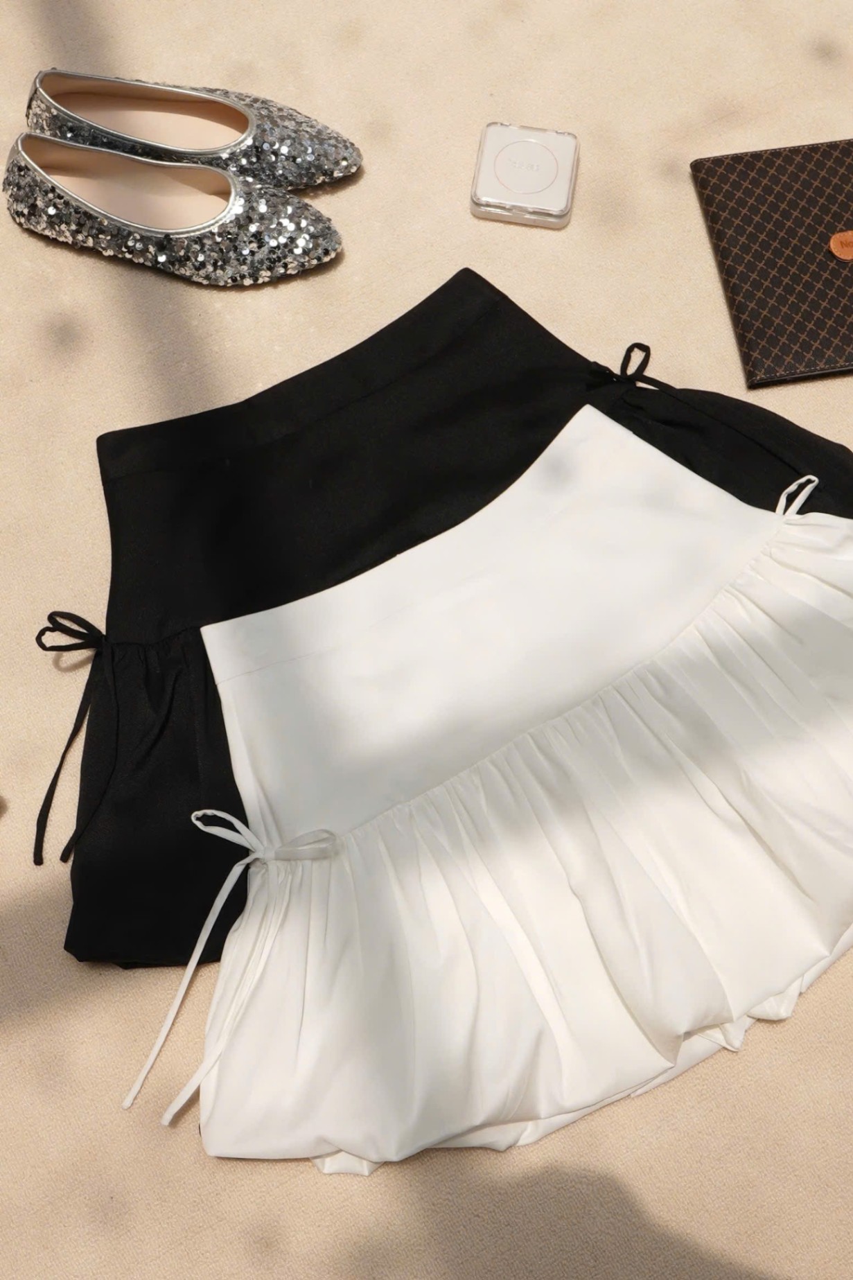 Chân váy nữ Germe VVNT042505 Peony skirt dáng bí ngắn đính nơ TN25B12(Y)