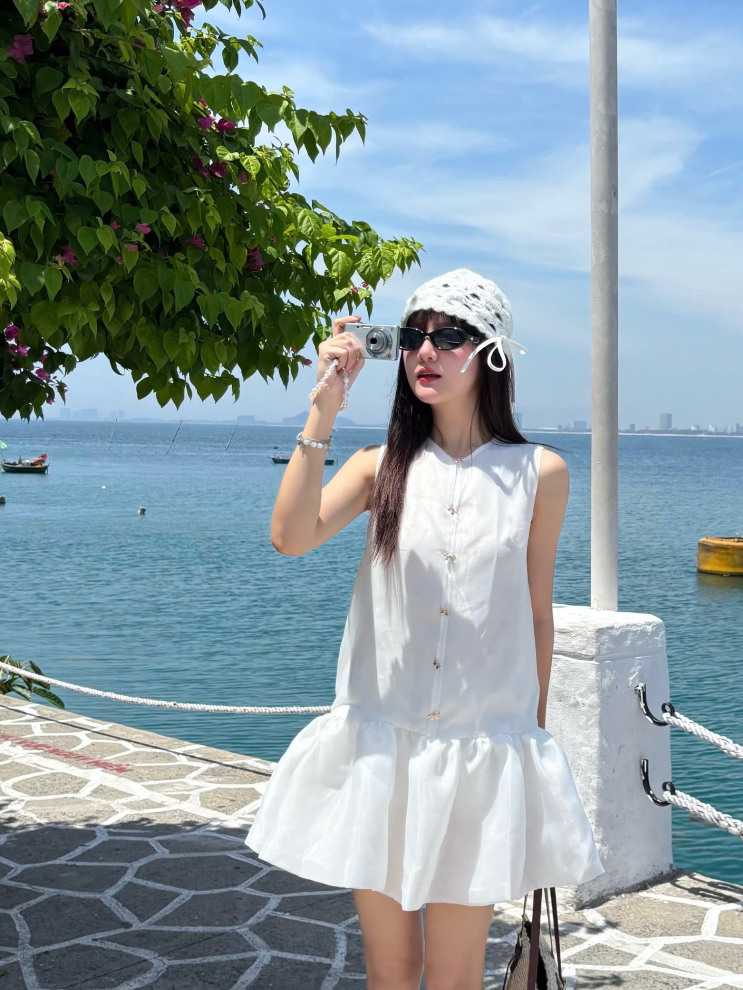 Váy nữ Germe VVNH052505 Sohi dress tơ dáng suông gấu bồng HB25V04(Y)