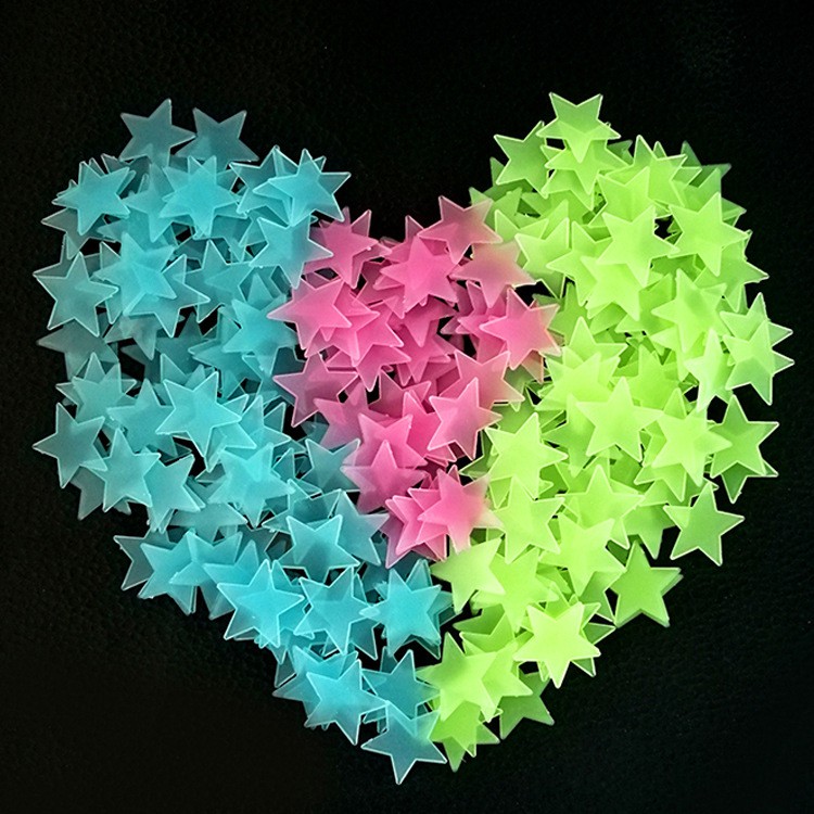 Gói 100 Sao Dạ Quang Dán Tường(LOẠI 3CM)