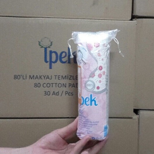 Bông tẩy trang Ipek 80 miếng - 1 bịch 80 miếng