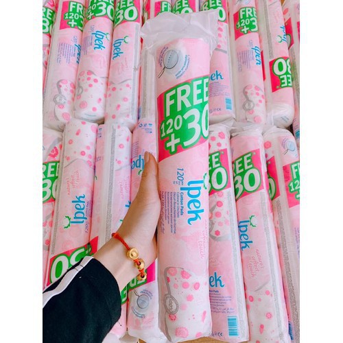 Bông tẩy trang Ipek 150 miếng - 1 bịch 150 miếng