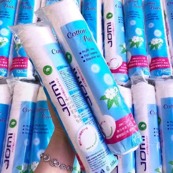 Bông tẩy trang Jomi Nhật Bản 120 miếng - 1 gói 120 miếng