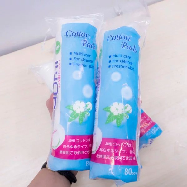 Bông tẩy trang Jomi Nhật Bản 80 miếng - 1 túi 80 miếng
