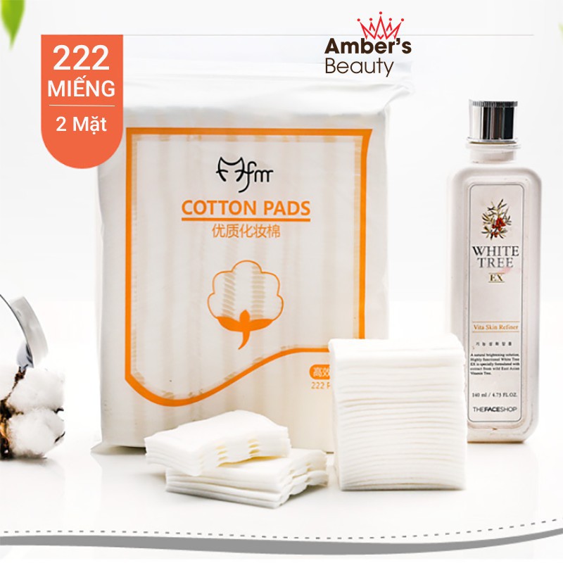 Bông tẩy trang 222 miếng - cotton pads bản chính hãng - 1 bịch