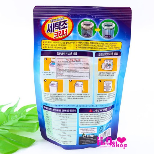 Bột tẩy vệ sinh lồng máy giặt Hàn Quốc Sandokkaebi 450g - 1 gói