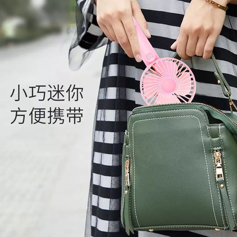 Quạt Tích Điện Cầm Tay 3 Tốc Độ Gió(Có Pin Và Ko Pin)(Đế Tròn) - CÓ PIN