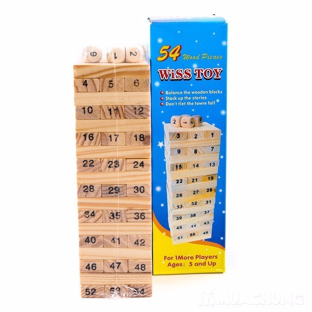 Bộ đồ chơi rút gỗ 48 thanh cho mọi lứa tuổi - LOẠI NHỎ